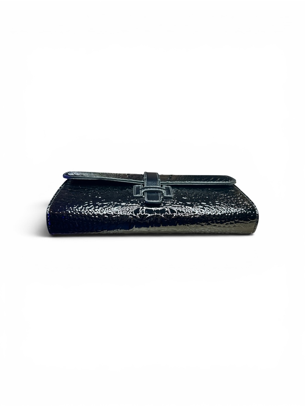 Black Croc-Embossed FASHION Wristlet Clutch or Crossbody New - Picture 5 of 8